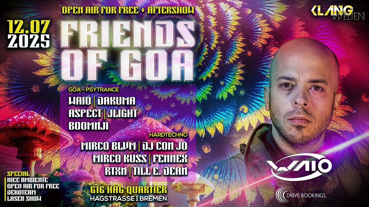 Friends of Goa open air + Aftershow Waio Live