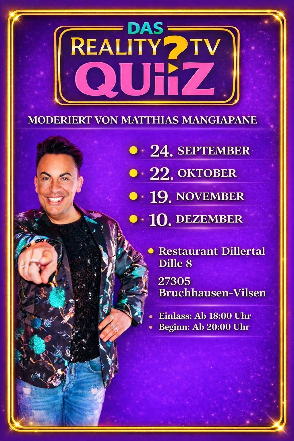 Reality TV Quiz - mit Matthias Mangiapane