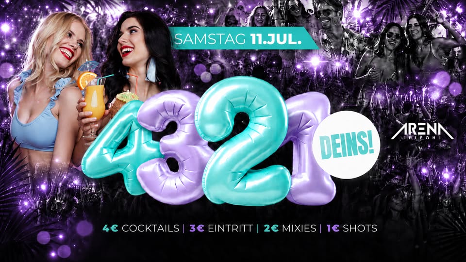4-3-2-1 DEINS! PARTY - ULTIMATIVE STAMMGAST SAMSTAG!