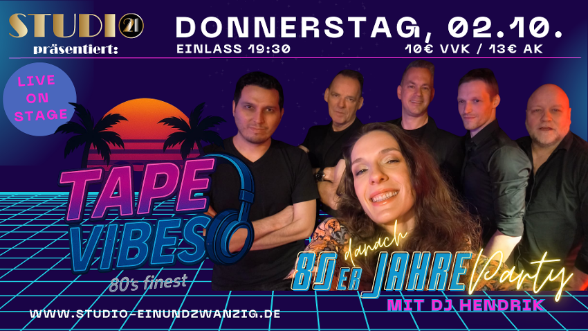 80er Jahre Party mit Live Band