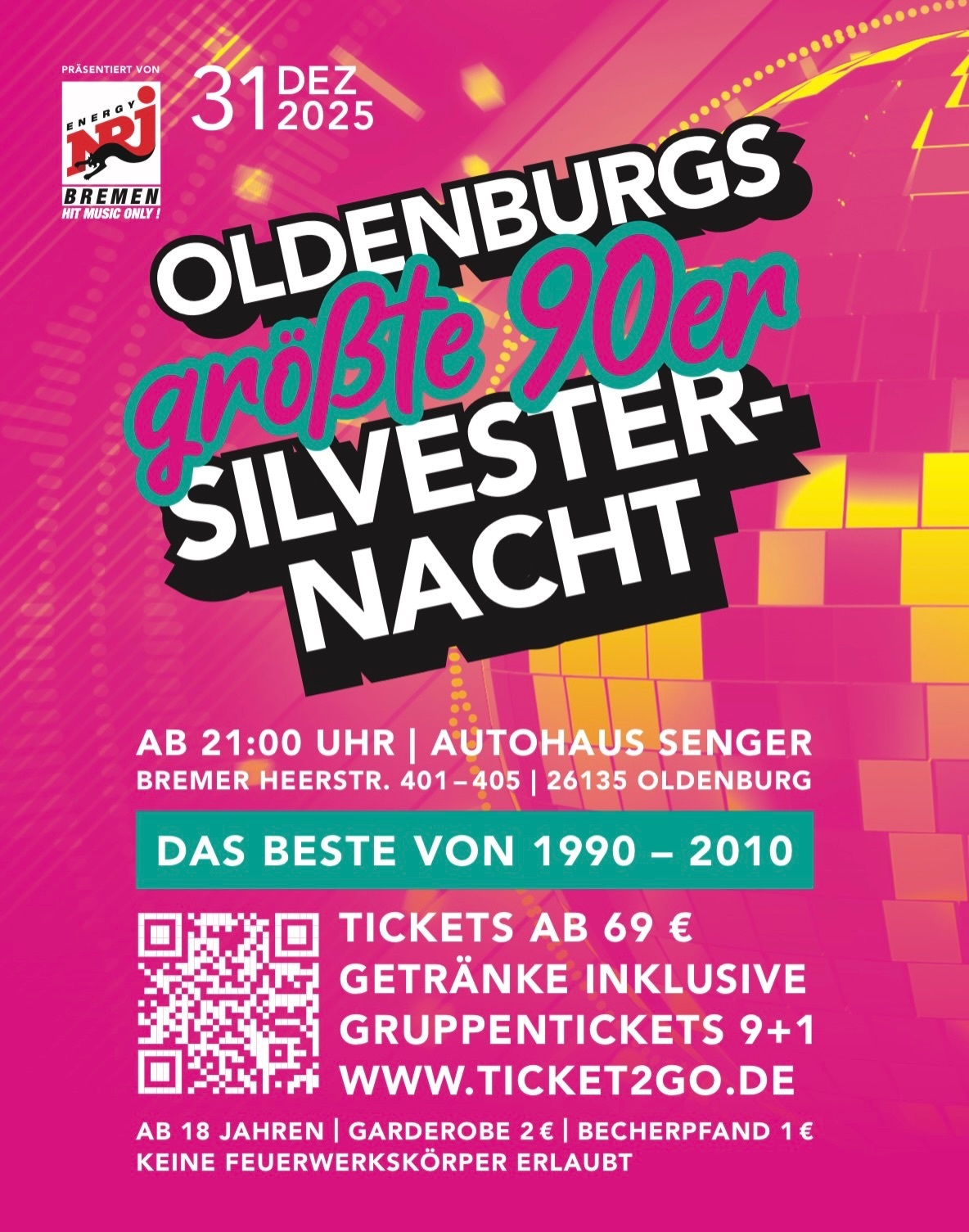 Oldenburgs größte Silvesterparty