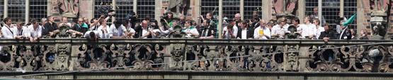 DFB Pokal-Feier auf dem Marktplatz