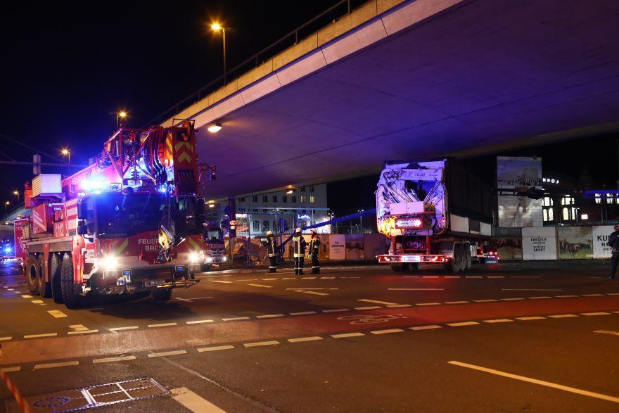 Lkw Unfall auf der Discomeile.