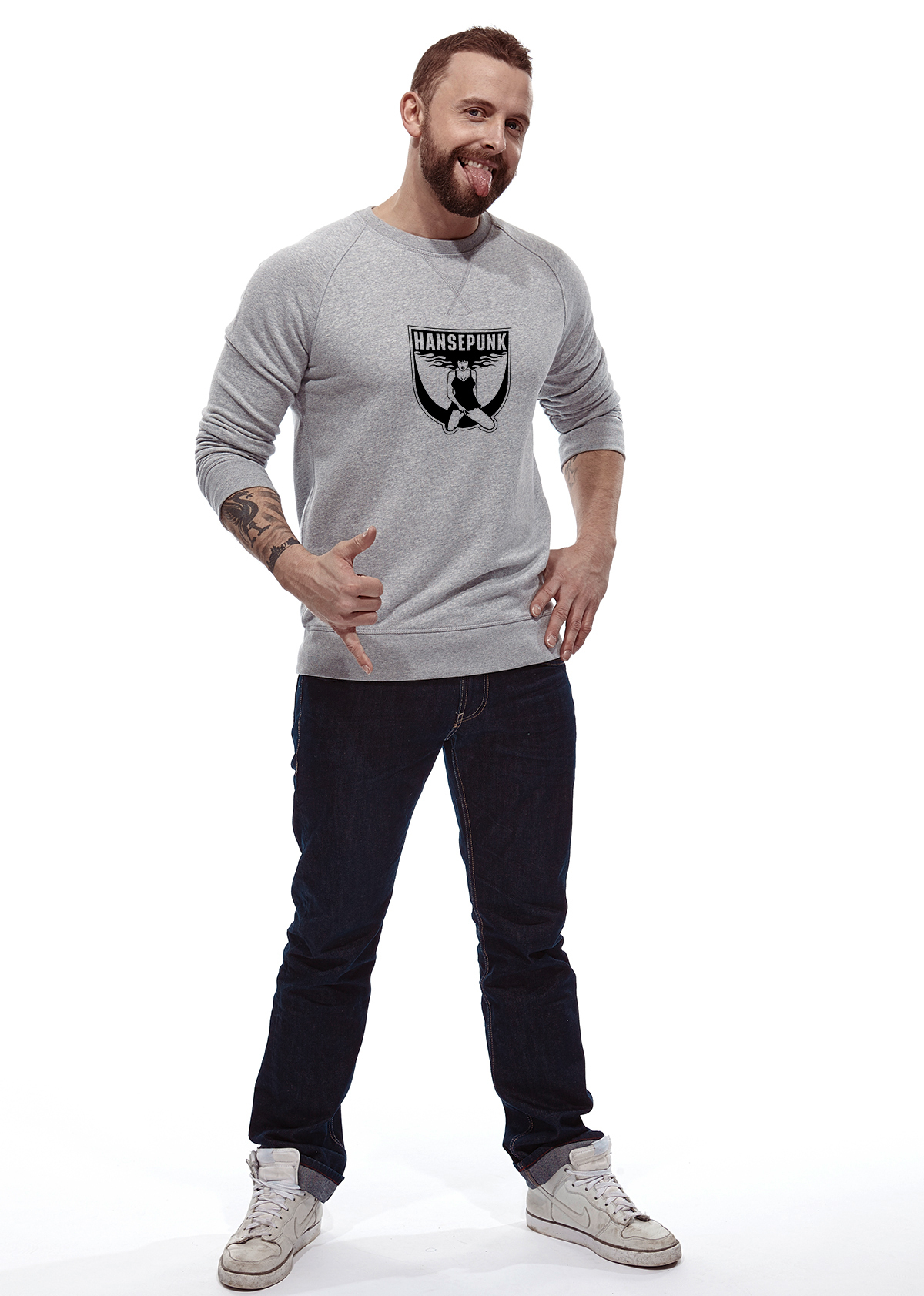 hansepunk sweatshirt heathergrey568fba5c31f83 0db09