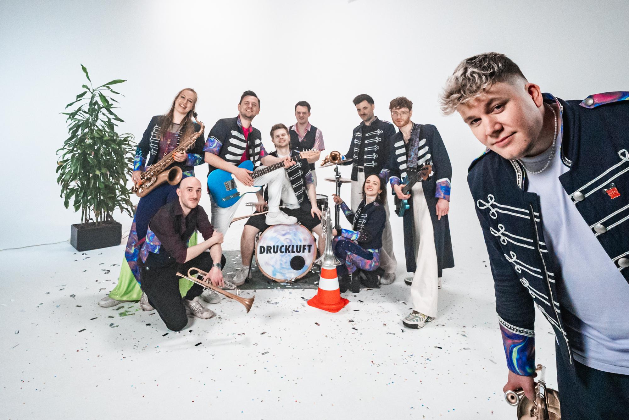 DRUCKLUFT vereint Brass-Pop und moderne Karnevalskultur