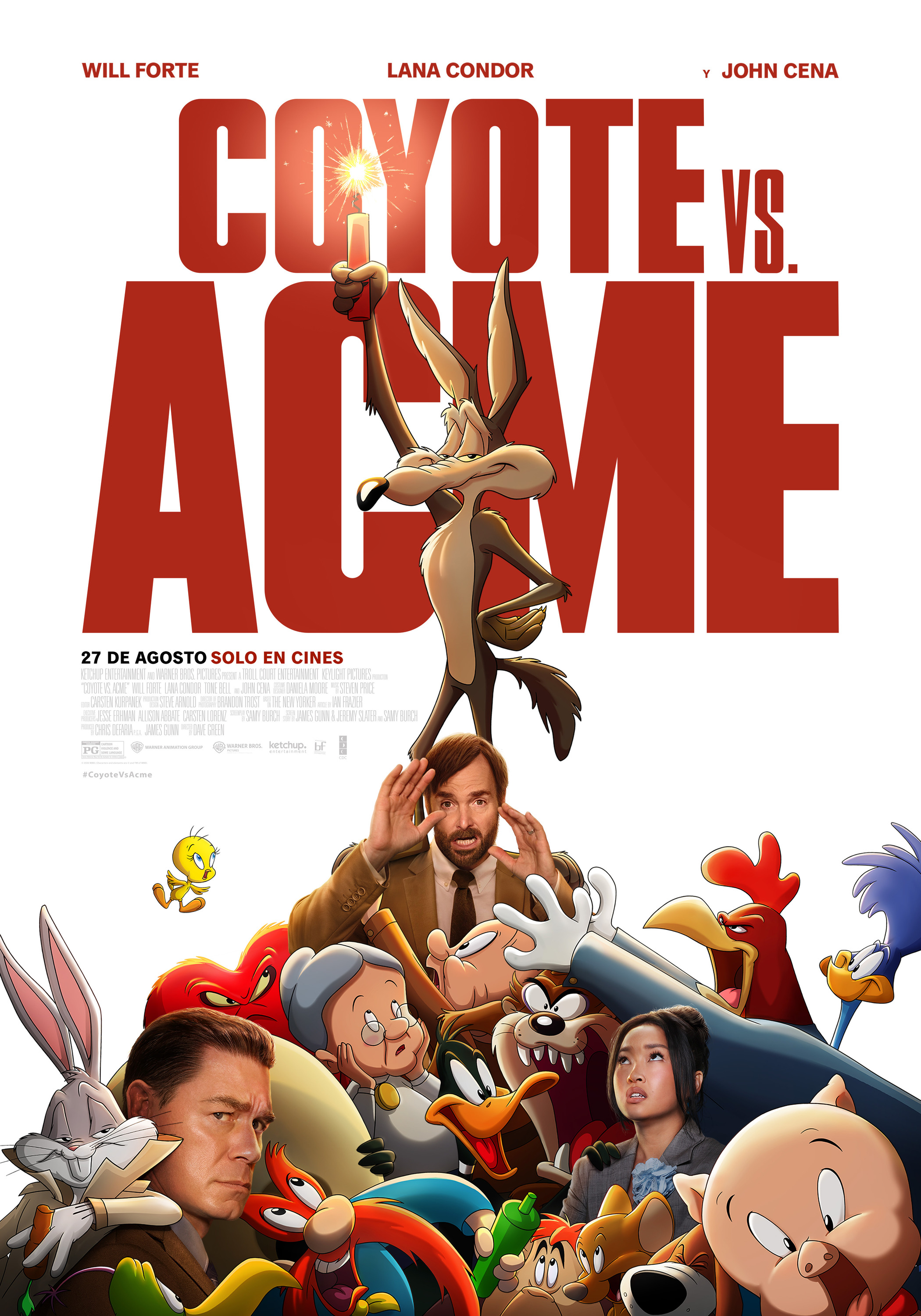 Coyote vs. ACME Kinoposter mit Willi Kojote, Road Runner und John Cena