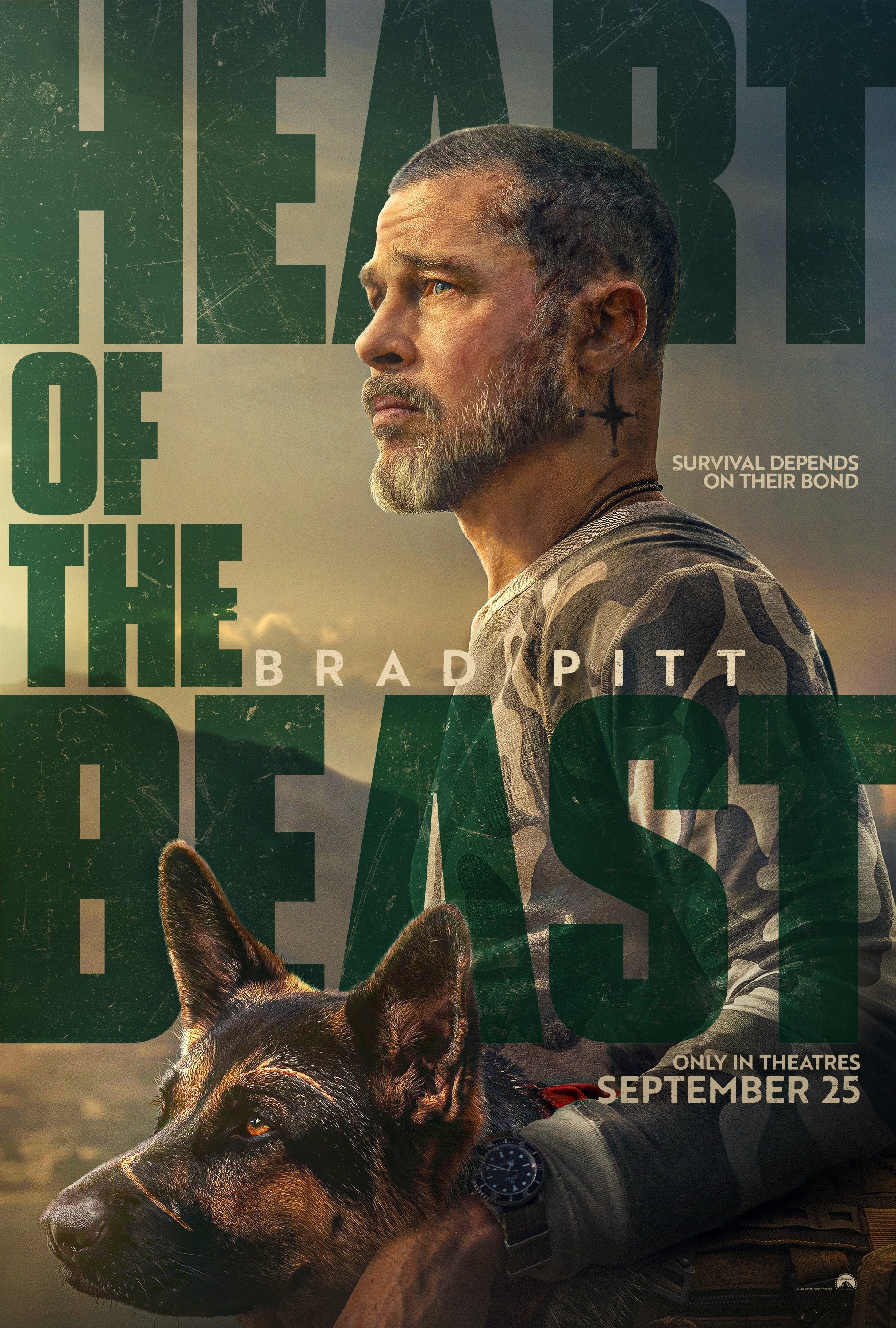 Eiserne Wildnis – Heart of the Beast Kinoposter mit Brad Pitt