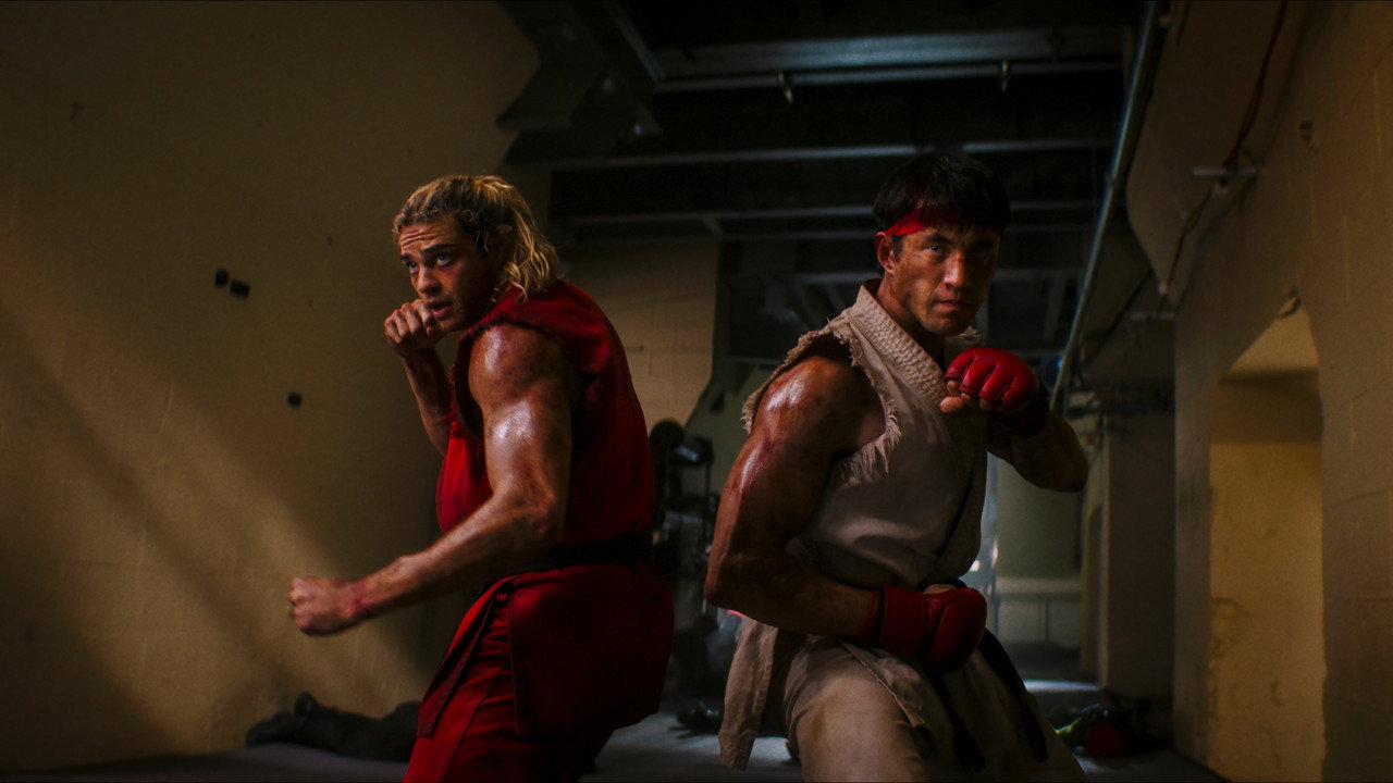 Street Fighter Szenenbild mit Ryu und Ken beim World Warrior Tournament