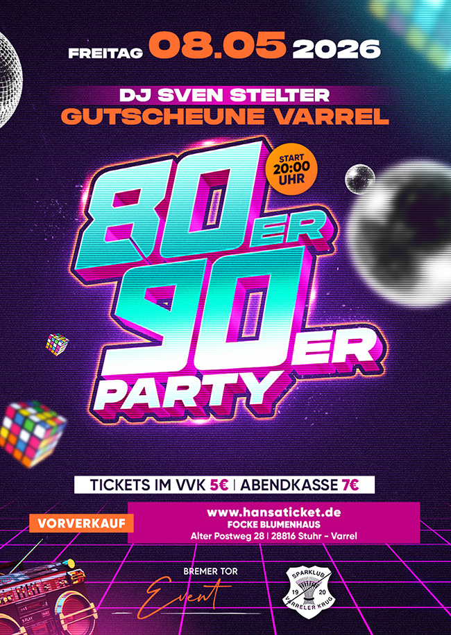 80er 90er Party