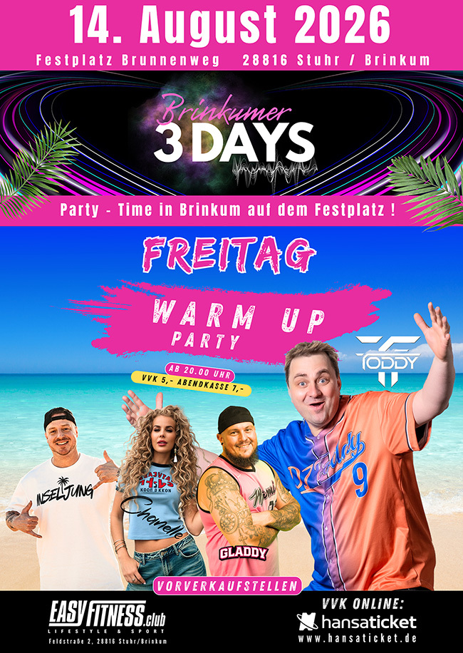 Brinkumer 3Days - Warm Up Party