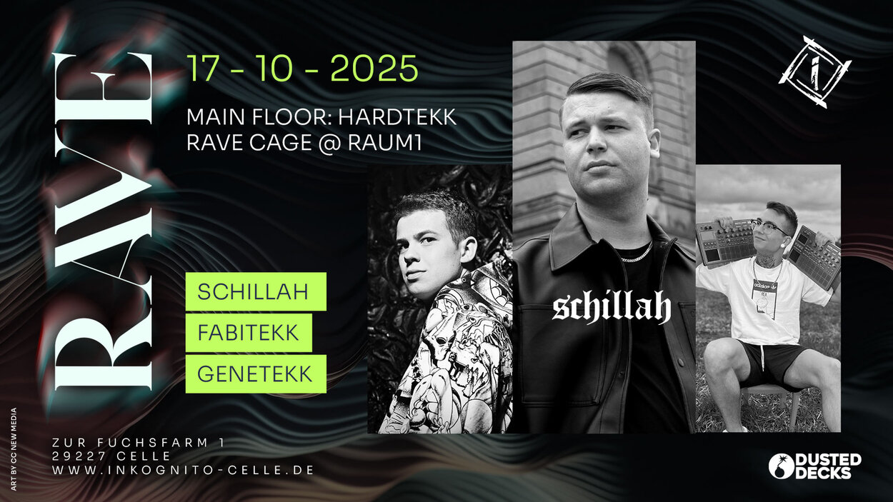 RAVE pres. SCHILLAH , FABITEKK , GENETEKK LIVE! - 2nd FlOOR RAVE CAGE !!