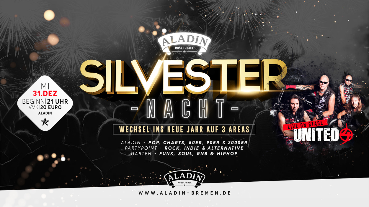 Aladin Silvester Nacht - mit UNITED 4 live