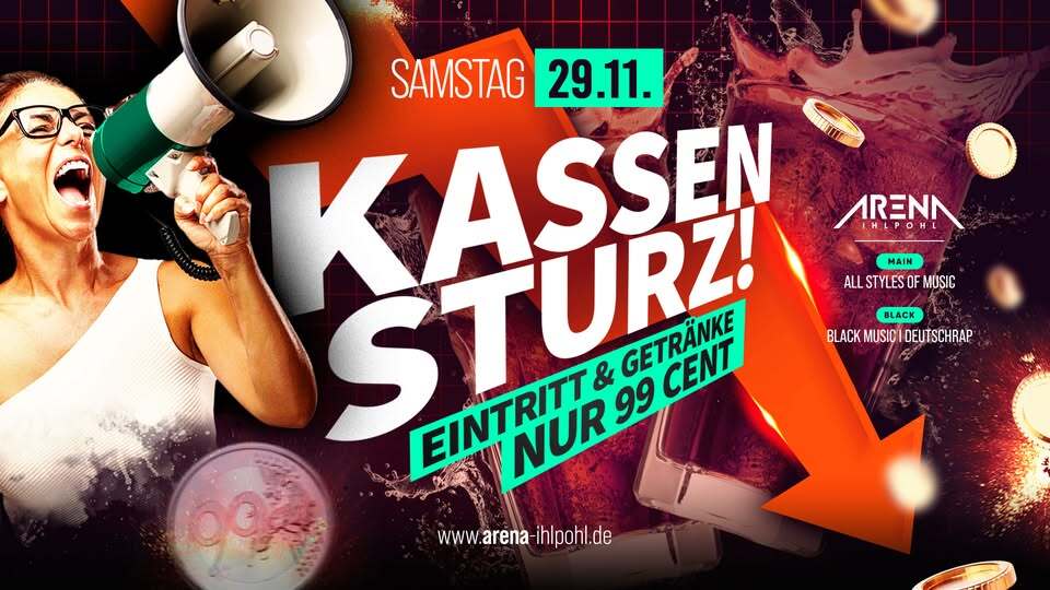 KASSENSTURZ Party | 99 Cent EINTRITT & GETRÄNKE!