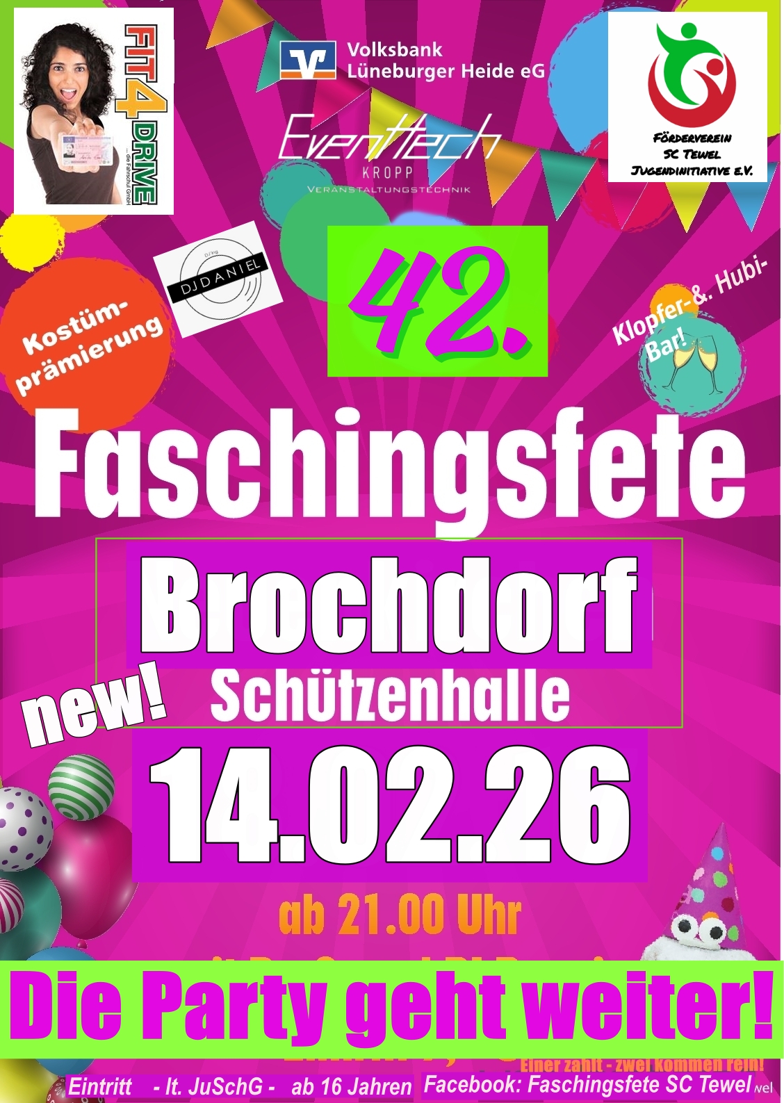 Faschingsfete  Brochdorf