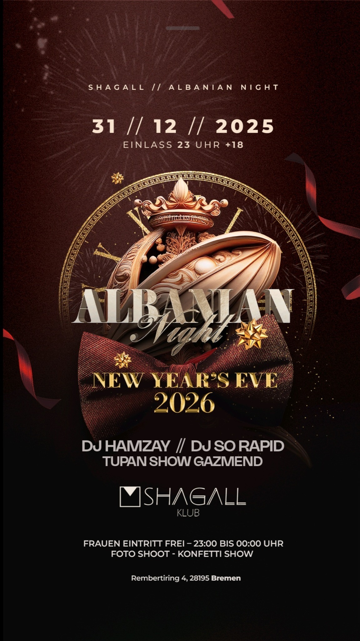 ALBANIAN NIGHT – NEW YEAR’S EVE 2026