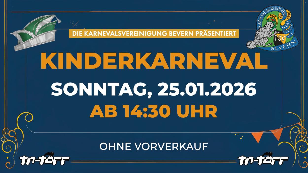 KINDERKARNEVAL - ohne Vorverkauf!