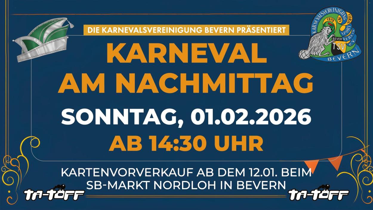 KARNEVAL AM NACHMITTAG Eventcenter Ta-T