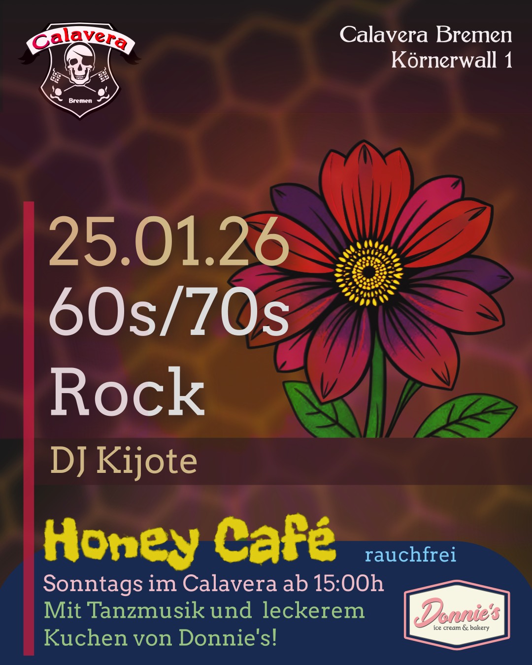 Honey Café - 60s/70s Rock - Tanzmusik & Kuchen - DJ Kijote