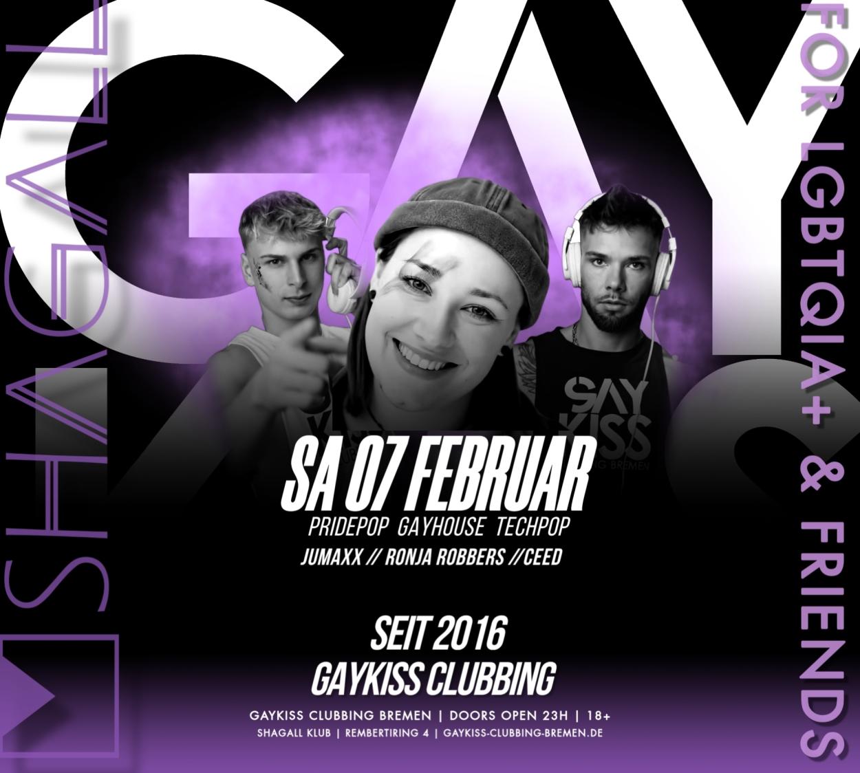 GAYKISS CLUBBING - MIT DJANE RONJA ROBBERS