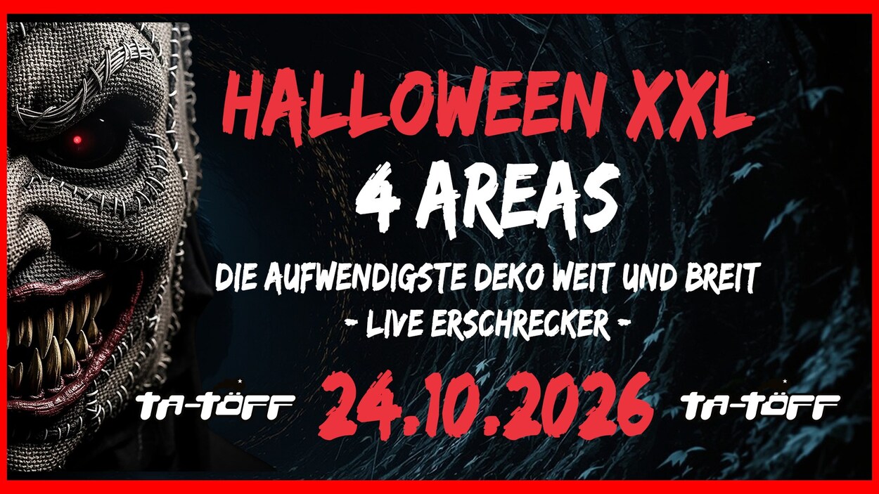 HALLOWEEN XXL auf 4 Areas! Die größte Party der Region! 16+