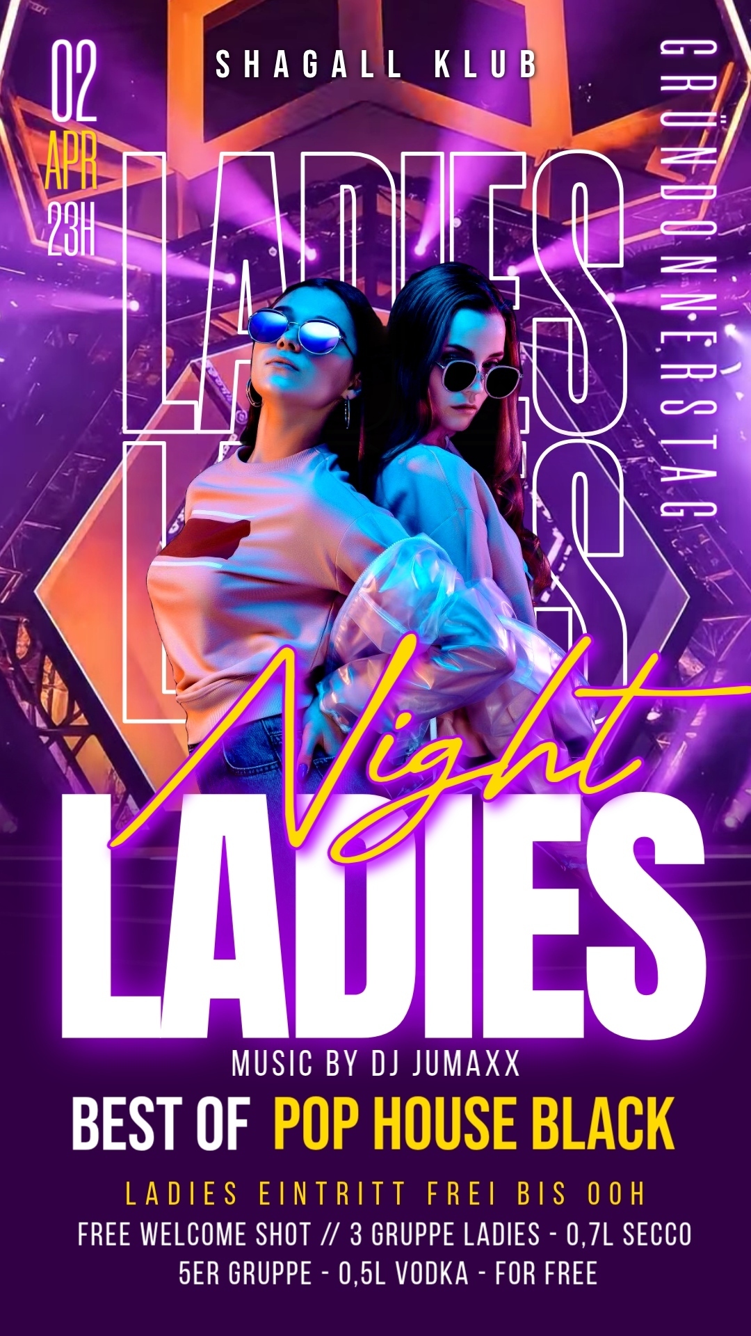 LADIESNIGHT - GRÜNDONNERSTAG