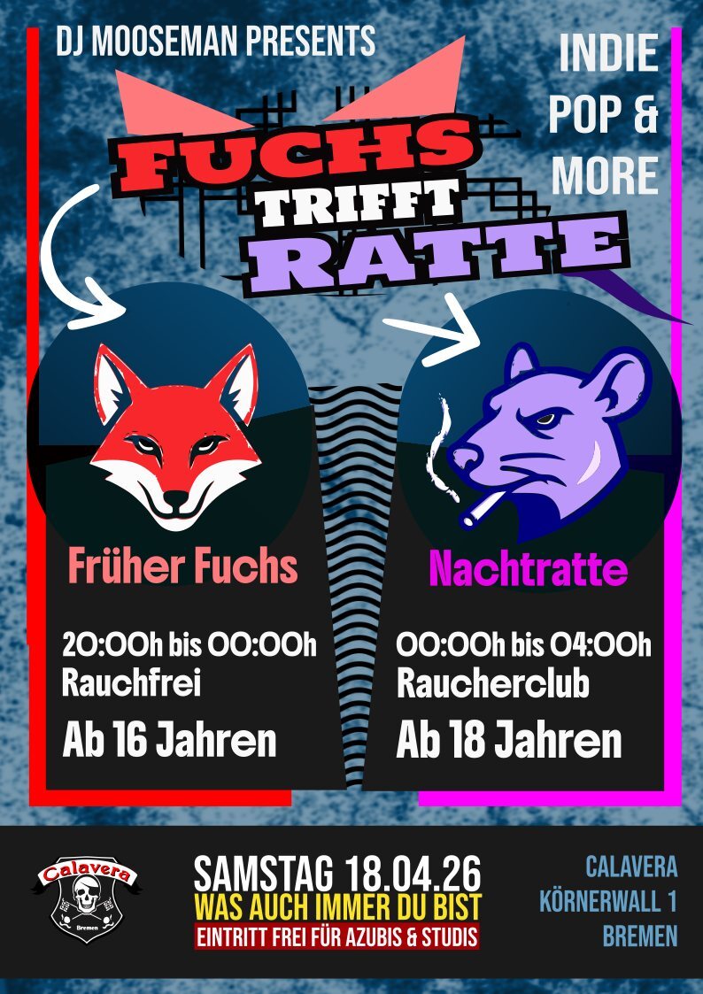 Fuchs trifft Ratte - die Früh- bis Spät-Party in 2 Phasen 