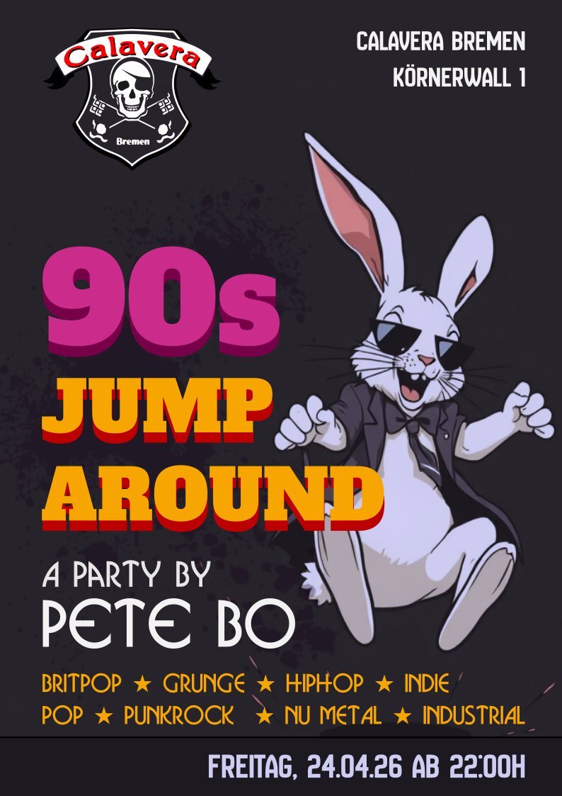 90s JUMP AROUND - A Party by Pete Bo - 90er Party