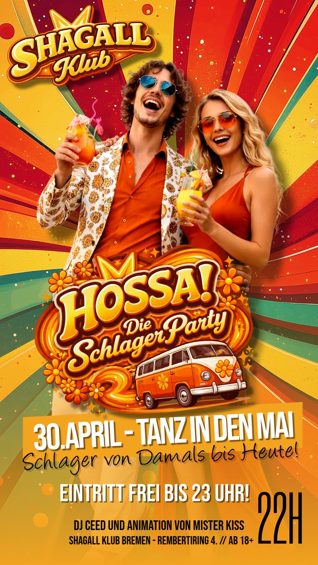 HOSSA! Die Schlager Party - Tanz in den Mai!