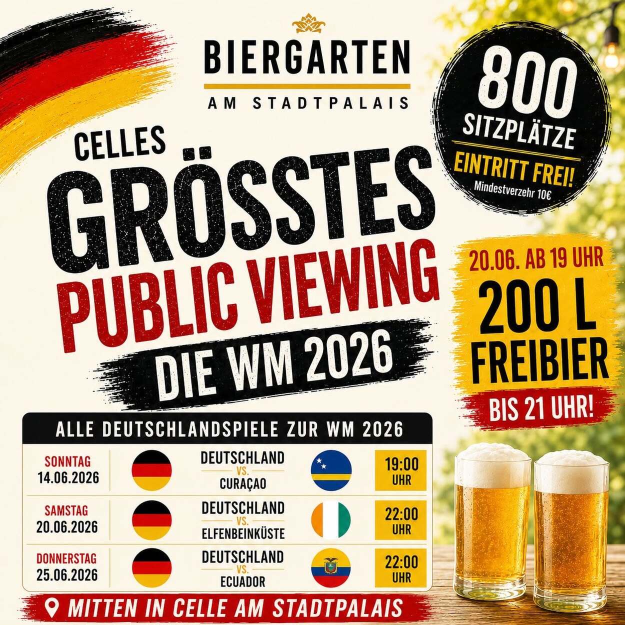 Celles Größtes Public Viewing zur WM 2026