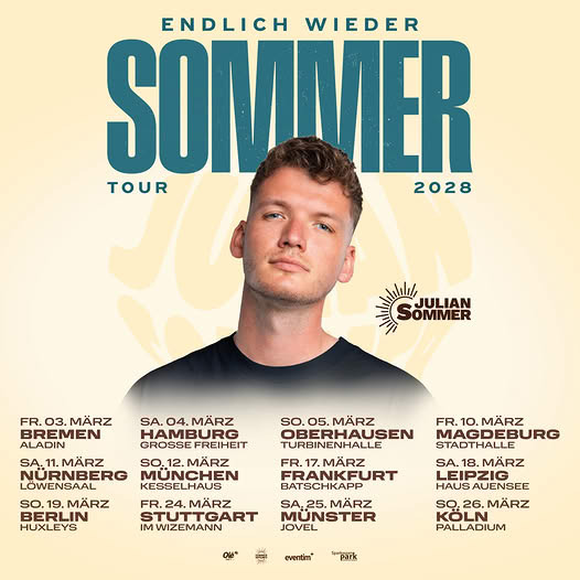 JULIAN SOMMER - Endlich wieder Sommer Tour 2028