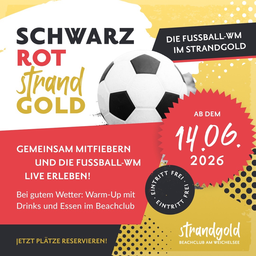 Schwarz-Rot-Strandgold - die WM Party