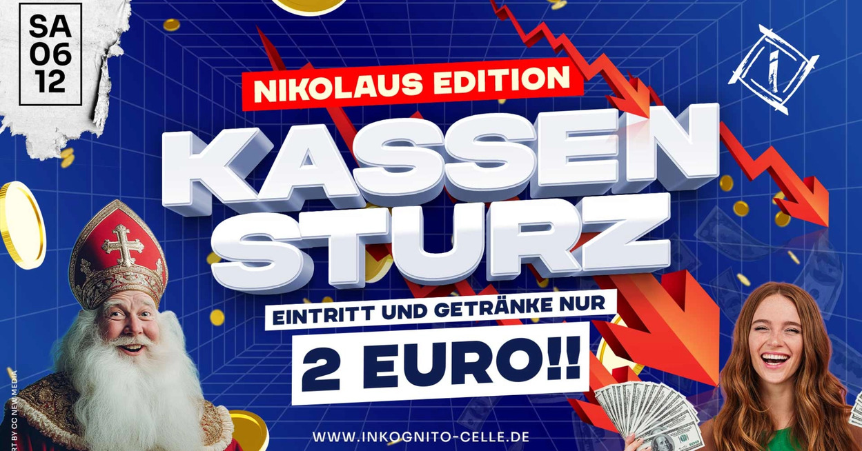 KASSENSTURZ - DRINKS & EINTRITT NUR 2€