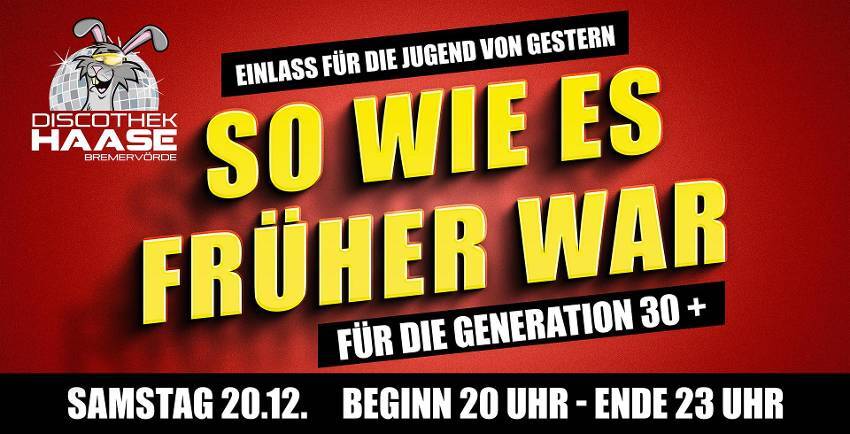 SO WIE ES FRÜHER WAR