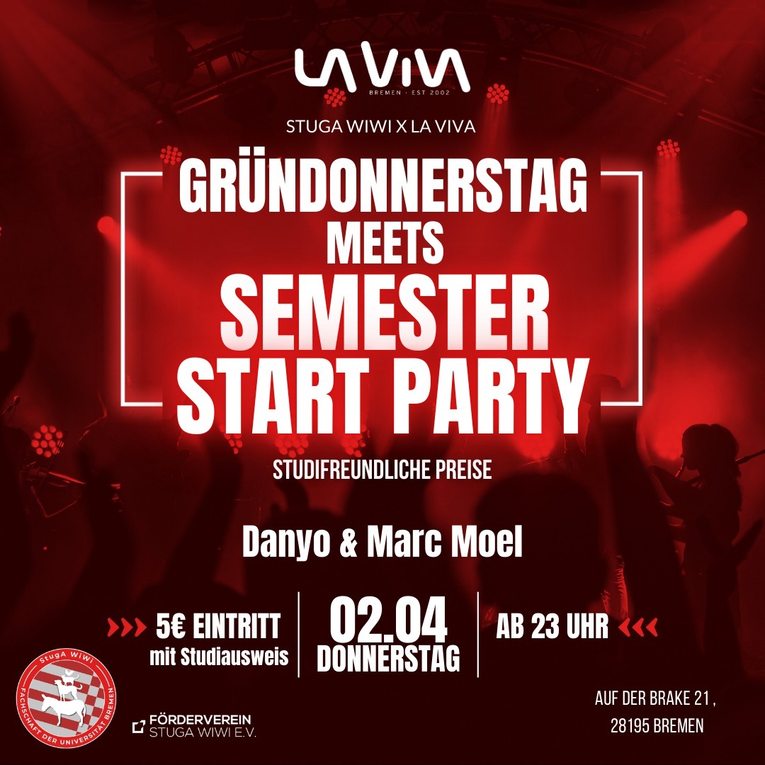 GRÜNDONNERSTAG MEETS SEMESTER START PARTY