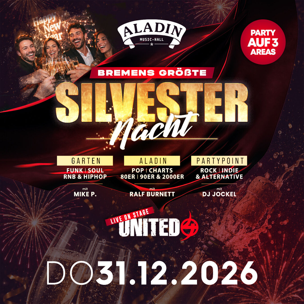 Silvester 2026 im Aladin