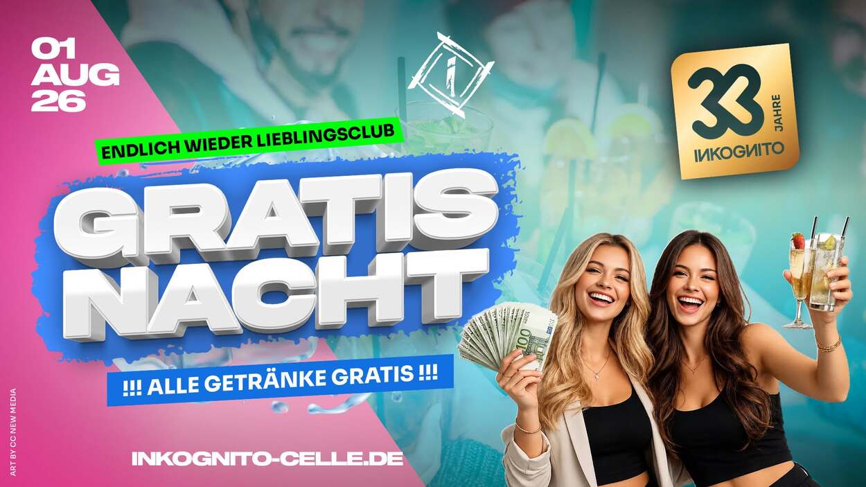 33 JAHRE INKOGNITO - GRATIS NACHT