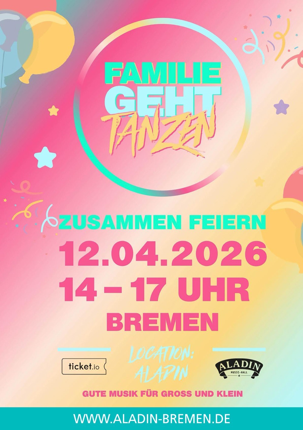 Familie geht tanzen