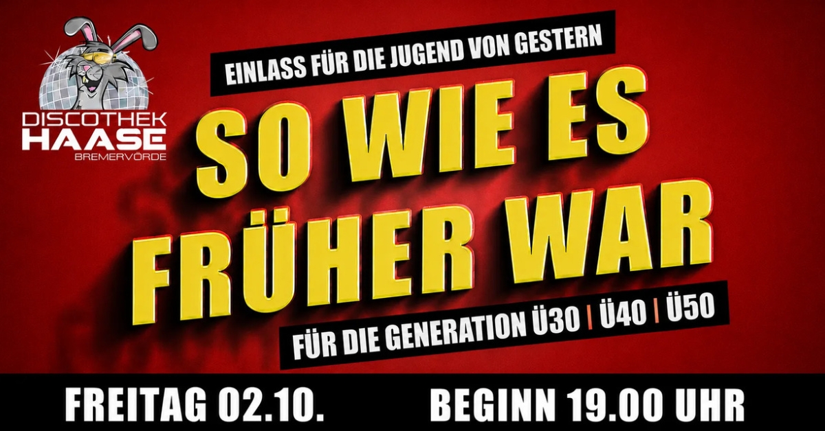 SO WIE ES FRÜHER WAR PARTY 