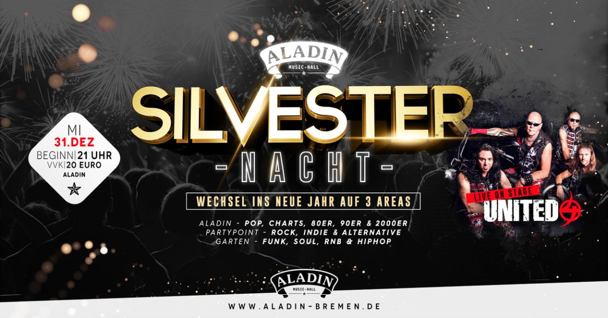 Aladin Silvester Nacht - mit UNITED 4 live