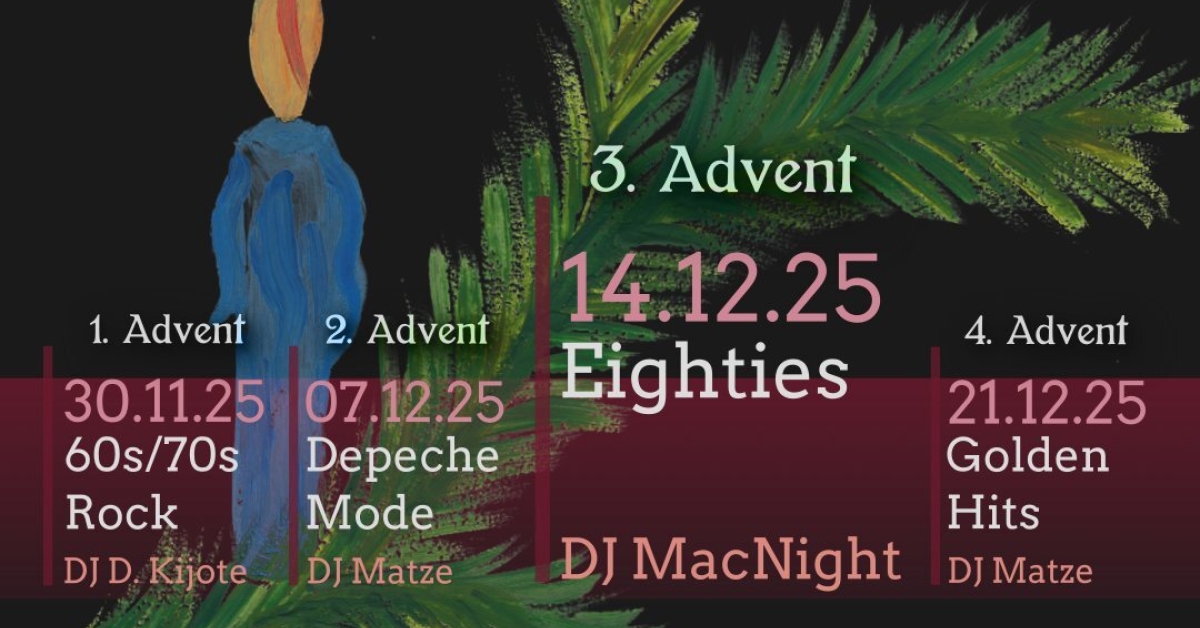 Honey Café - 3. Advent - Eighties mit DJ Cindy MacKnight