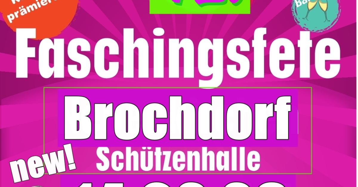 Faschingsfete  Brochdorf