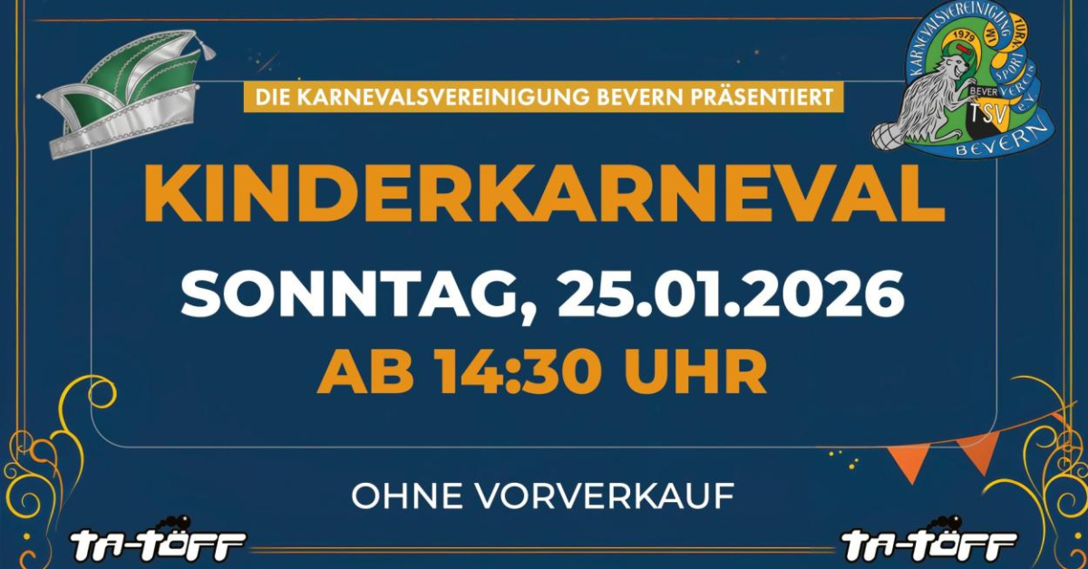 KINDERKARNEVAL - ohne Vorverkauf!