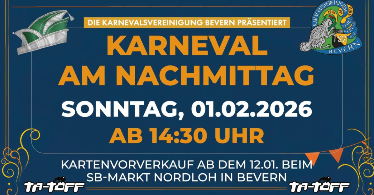 KARNEVAL AM NACHMITTAG Eventcenter Ta-T