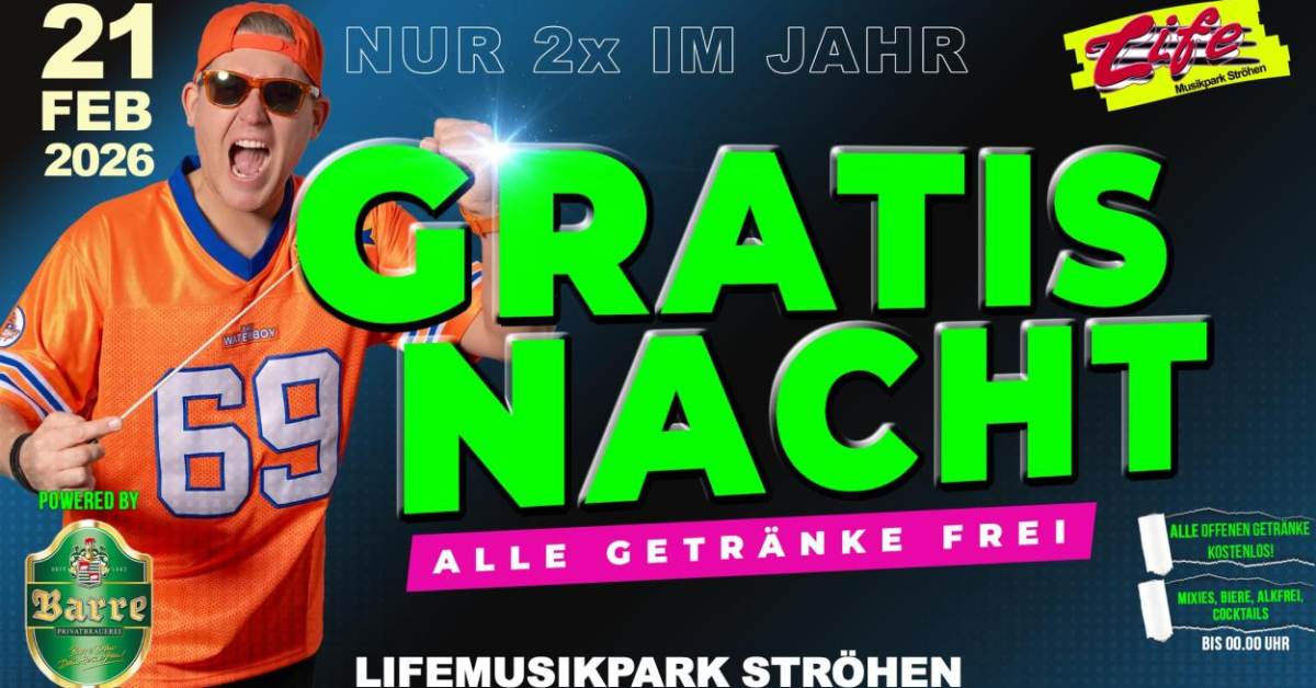 GRATIS NACHT - NUR 2X IM JAHR! 