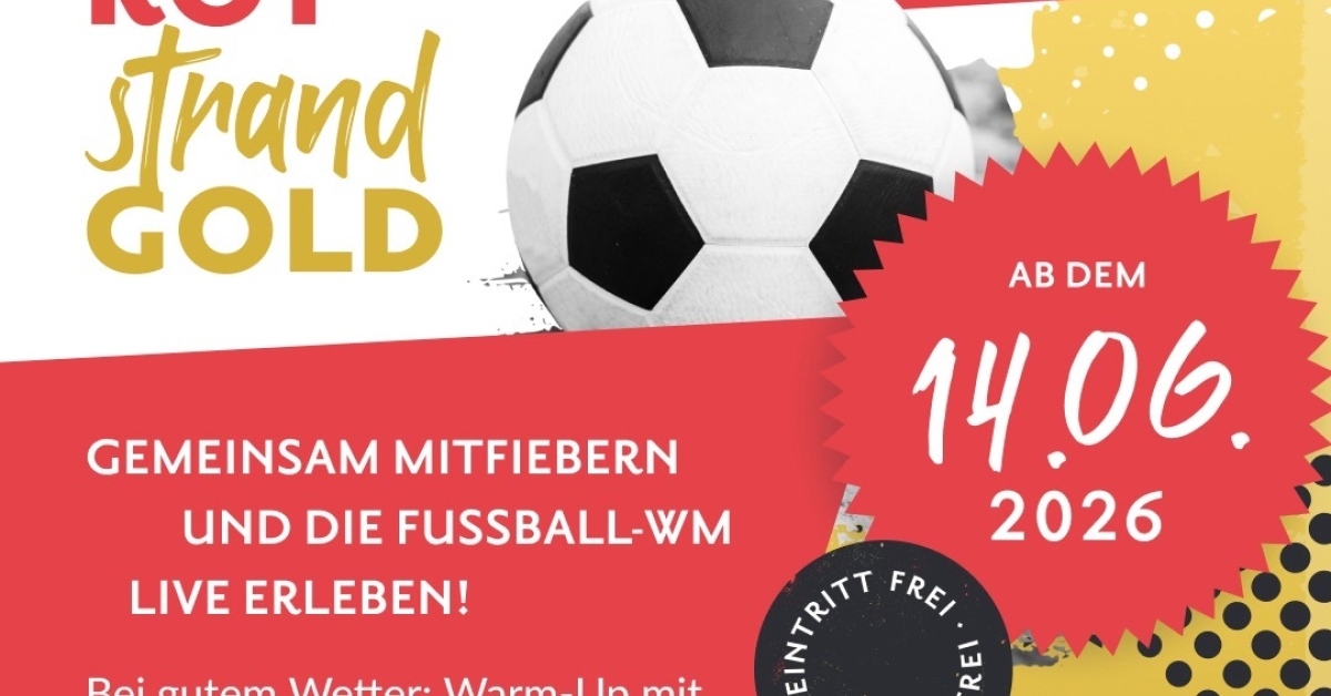 Schwarz-Rot-Strandgold - die WM Party