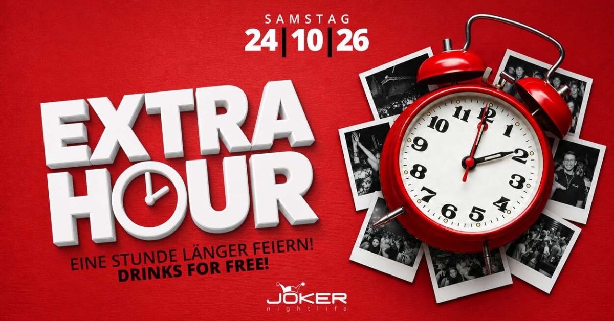 Extra Hour / Drinks for free!